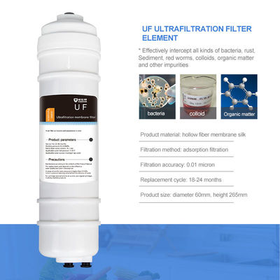 Serat Berongga 0,01 Mikron UF Filter Membran Ultrafiltrasi Koneksi Cepat