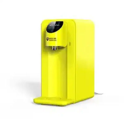 Desain ODM 75G Dispenser Air Panas Instan Kuning dengan Pasokan Air 3,6-58Psi dan Kartrid Filter