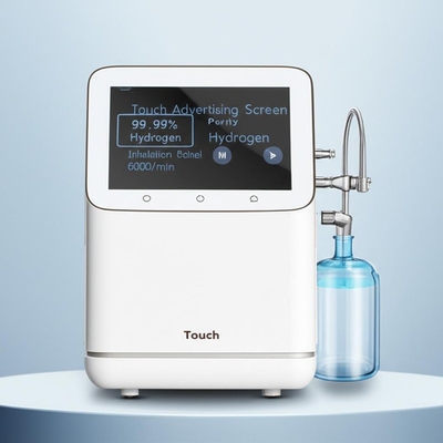 Layar iklan sentuh 99,99% kemurnian Mesin hidrogen inhalasi 6000ml/menit